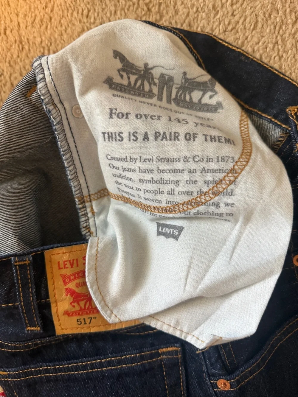 Levi's Indigo Blue 517 Boot Cut Jeans